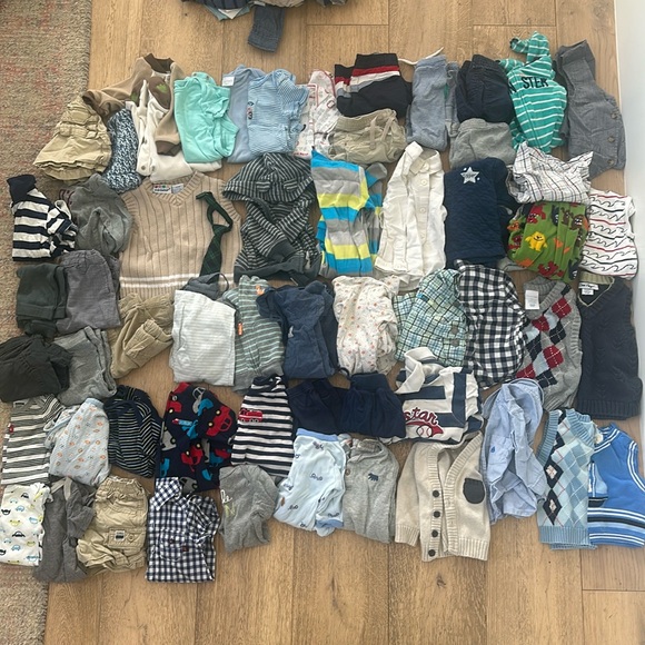 50+ baby boy clothing name brand items from size newborn to 12mo - Picture 1 of 7